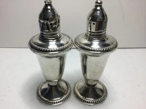 Duchin Creation Sterling Silver Weighted MCM Vintage Salt/Pepper Shakers 5 1/4" - Picture 1 of 7