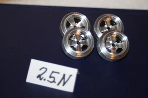 Slotcar Felgen 2.5.N.  ,- Aluminium Felgen Satz für Achse 3mm = 4 Stück - Bild 1 von 8