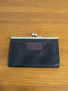 Osprey London 100% Leather Embossed Kisslock Coin Purse - Picture 1 of 7
