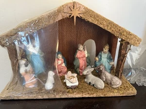 JUEGO BELÉN VINTAGE DECORACIÓN NAVIDAD NUEVO 11”x7” *Defecto - Imagen 1 de 9