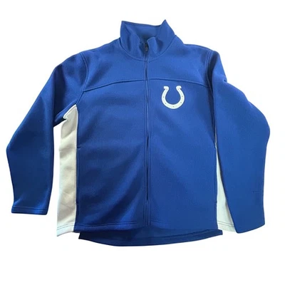 Indianapolis Colts NFL Full Zip Jacket XXL/XXG Royal Blue White 100% Polyester - Image 1 of 4