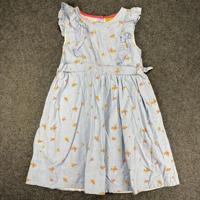 Lindo Vestido Penelope Mack Niñas Talla 6X Azul Floral Volantes Sin Mangas Informal Foto 1 de 4