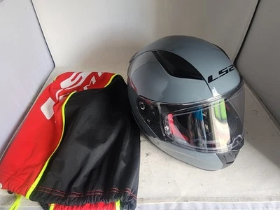 LS2 RAPID full face gray nardo grey moto helmet used sz l - Image 1 of 4