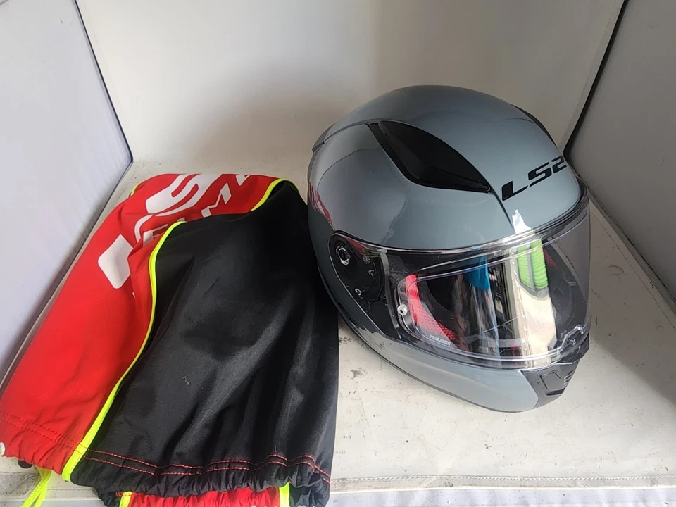 LS2 RAPID full face gray nardo grey moto helmet used sz l - Image 1 of 4