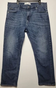 Calvin Klein Jeans Herren 38x32 Slim Straight Blau Medium Wash Stretch Denim - Bild 1 von 7