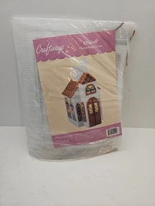 Craftways Herrschners Church Tissue Box Cover 5 1/2 x 11 x 7 1/2 - Picture 1 of 5