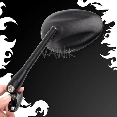 VAWiK pair convex mirrors black ELLIPSE mat black base fits Suzuki GSX-R GSF - Изображение 1 из 4