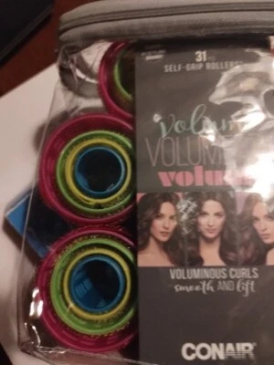 Rodillos autoagarrables Conair rizos voluminosos suaves y eleva 31 rodillos de tamaño surtido Foto 1 de 4