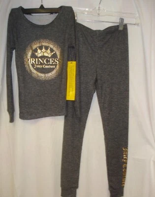 Nuevo con etiquetas Juicy Couture PRINCESA 2 piezas GRIS DORADO conjunto de jogger TALLA 6x Foto 1 de 2