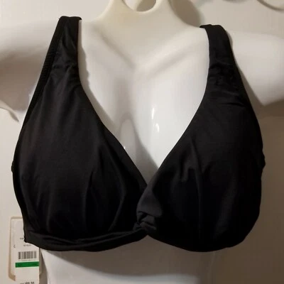 Tommy Bahama 19631 Womens Black Pearl Underwire Twist-Front Bikini Top Size M - Image 1 of 4