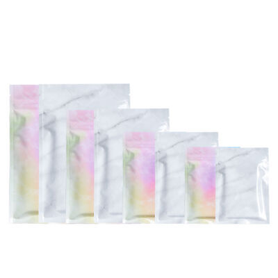 Grey Mylar Zipper Bags, Marble Print Packaging Bags, Smell Proof Storage Pouches • 15.63£