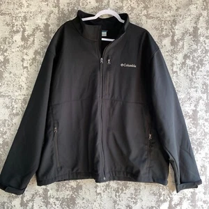 Chaqueta para hombre Columbia Ascender Soft Shell negra 4X ¡Excelente estado! Cremallera completa - Imagen 1 de 15