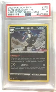 2020 Pokémon Spring ’20 Collectors’ Chest #119 GALARIAN OBSTAGOON PSA Mint 9 - Bild 1 von 2