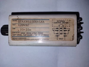 NOS Agastat timing relay STAXX022XXALXA 120 VAC 0.33 - 10 min - Picture 1 of 3
