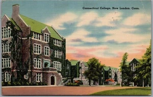 Postcard New London Connecticut c1951 College Slogan Cancel Wear Red Feather - Bild 1 von 2