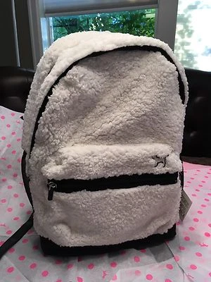 Victoria's Secret Pink Campus Backpack Sherpa Shearling Fur Bookbag NWT - Image 1 of 4