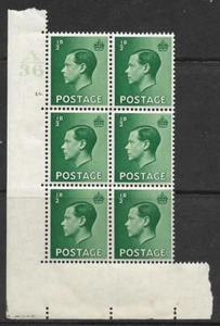 ½d Edward VIII A36 Cylinder Block - 16 Dot UNMOUNTED MINT - Picture 1 of 1