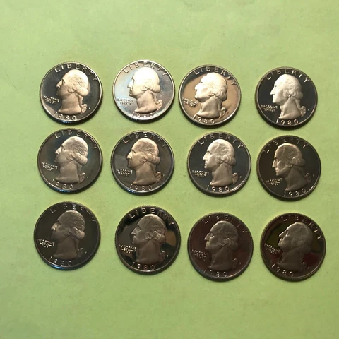 1980 S Washington Proof Quarter US Mint  **Some Haze and/or Toning-SEE PICS Cover