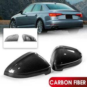 for 2017+ Audi A4 B9 S4 A5 S5 RS5 W/ Assist Carbon Fiber Style Mirror Cover Caps - Bild 1 von 11