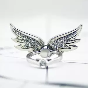 LiliDreamStore 360 Rotate Cell Phone Ring Stand Holder ANGEL WINGS Silver Gold - Picture 1 of 10