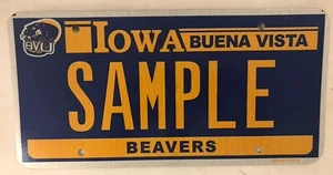 BUENA VISTA UNIVERSITY BEAVERS license plate Storm Lake BVU College - Picture 1 of 12