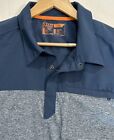 Mens 5.11 Tactical Polo Shirt Two Tone Blue Short Sleeve Snap Front 71351 Sz 2XL