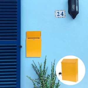 Boîte Aux Lettres Avec À Clé Mur De Tri Courrier Décor Galvanisé - Photo 1/10