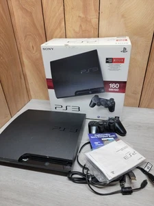 Consola Sony PlayStation 3 PS3 Slim CECH-3001A 160GB Negra con Caja Original  - Imagen 1 de 8
