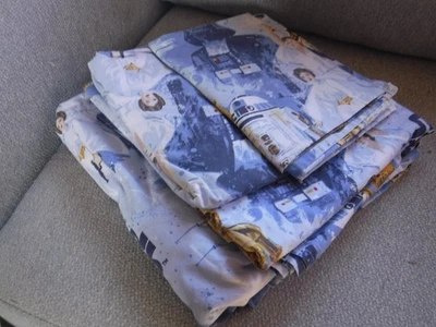 Pottery Barn Kids Guerra de las Galaxias Nueva Esperanza 4 Piezas Tamaño Completo Sábana Ajustada-2 FUNDA DE ALMOHADA Foto 1 de 4