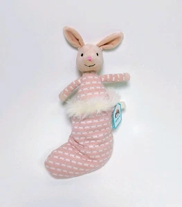 Jellycat I Am Shimmer Strumpf Hase rosa 9 Zoll Stofftier Plüsch 2 Stück Set Neu mit Etikett - Bild 1 von 9