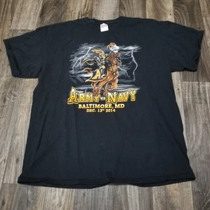 2014 Army Vs Navy Football Game Men XL Short Sleeve Shirt Black Yellow - Picture 1 of 12