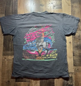 Vintage 90’s Surf Gear Men’s (L) Black Fade Double Sided Graphic Paint Splatter - Bild 1 von 11