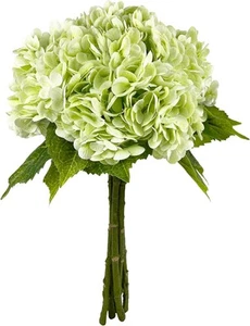 Yatim 21In Light Green Artificial Hydrangea Flowers 5 Pcs Fake - Picture 1 of 7