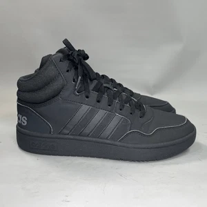 Adidas Hoops 3.0 Mid Sneakers Men's Size 10 Black Retro Classic Basketball Shoes - Picture 1 of 11