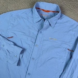 Simms Shirt Mens Medium Blue COR3 Long Sleeve Vented Button Up Sport Fishing - Picture 1 of 11