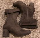 GC Shoes Women's Boots Brown Suede ~ Mid-Calf Zip Up Size 8