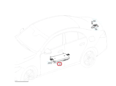 Parktronic, Bluetooth Module X118 W205 W243 W247 Original Mercedes A0009002640 - Image 1 of 4