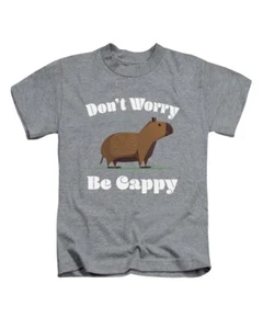 Don't Worry Be Cappy Kids T-Shirt Childrens Capybara Funny Fun Tee Top - Picture 1 of 12