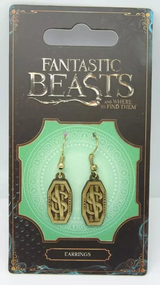 New Official Fantastic Beasts and Where to Find Them-Newt Scamander Earrings - Image 1 of 1