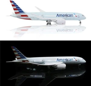 1/130 Airplane Boeing 787 Plane Model American Airline Collection with LED Light - Picture 1 of 12
