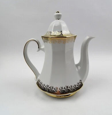 Winterling Marktleuthen Kaffeekanne  1,4 L edler Golddekor Porzellan 70er Jahre - Bild 1 von 4