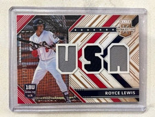 ROYCE LEWIS 2018 Donruss Elite Extra Edition USA Baseball Triple Jersey # 12/99