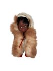 Vintage Regal Canada Eskimo 11 Inch Doll Real Fur Coat 1950s Rare Souvenir