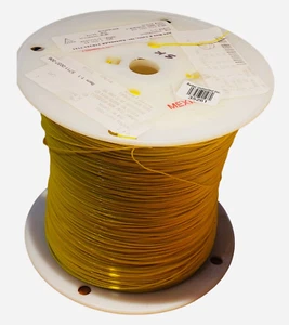 5000 Feet MIL-W-16878/4-BCE-4 Mil-Spec 28 AWG Silver CU PTFE Wire Yellow - Picture 1 of 3