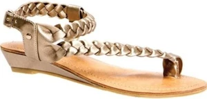Sandalias trenzadas Kenneth Cole libro para colorear champán 7,5 medianas sin listar - Imagen 1 de 1