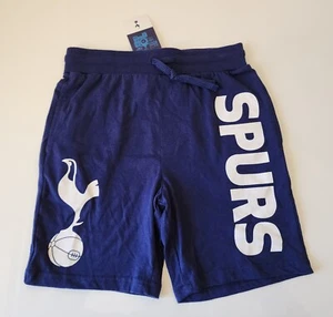 Tottenham Hotspur Boys Navy Blue Team Logo Printed Knit Shorts Size 12 New - Picture 1 of 4