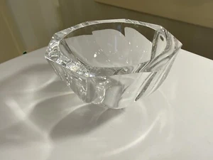 ORREFORS SIGNED CRYSTAL GORGEOUS BOWL OCTAGON SHAPE - Picture 1 of 10