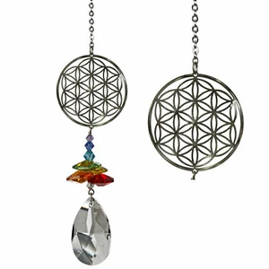 Woodstock Chimes Crystal Fantasy Suncatcher - FLOWER OF LIFE - WS-CF-FL - Picture 1 of 2
