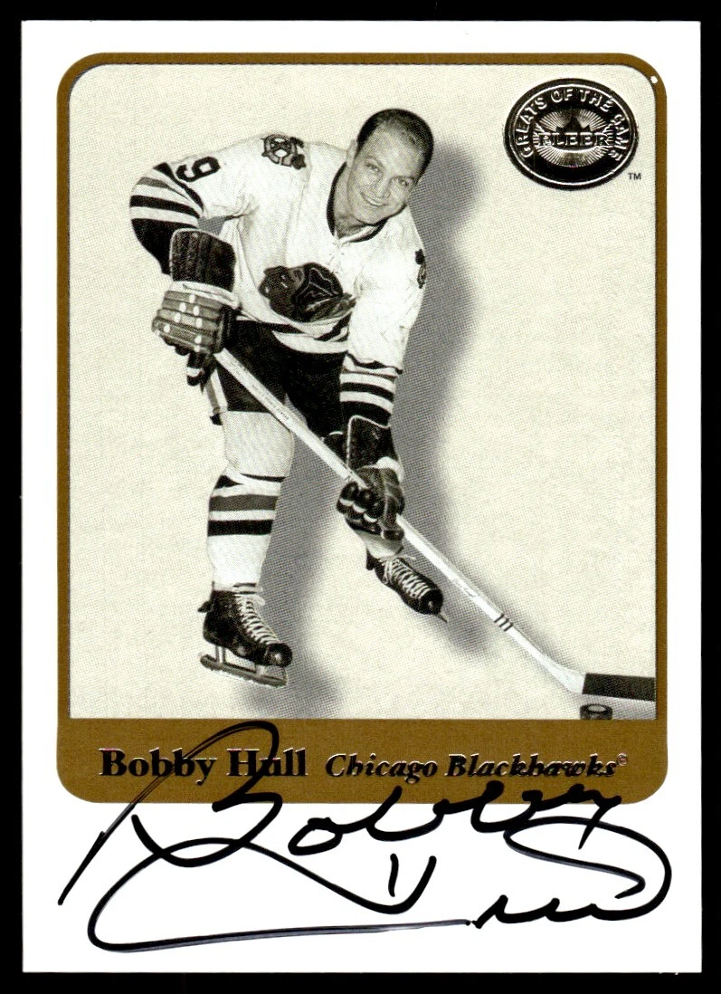 2001-02 Fleer Greats of the Game Autographs BOBBY HULL Auto