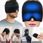 Żelowa migrena maska na oczy czapka terapia zimnem ból głowy ulga kapelusz maska do spania DE